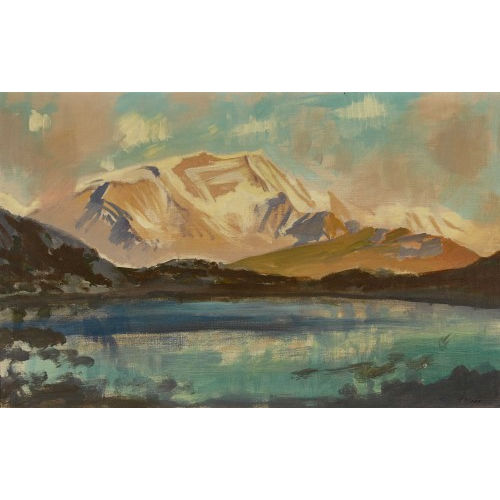 PAUL WYSS : Bergsee mit Blick auf die Jungfrau (DOBIASCHOFSKY AUKTIONEN AG)