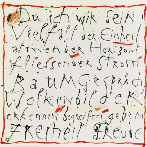 RUDOLF MUMPRECHT : 'Du ich wir sein Vielfalt der Einheit atmender Horizont' (DOBIASCHOFSKY AUKTIONEN AG)