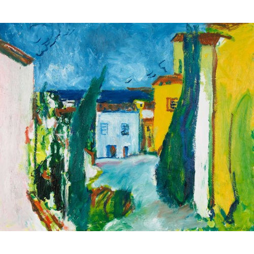 JEAN-LOUIS PIGUET : 'Strassenecke in Hy�res' (DOBIASCHOFSKY AUKTIONEN AG)