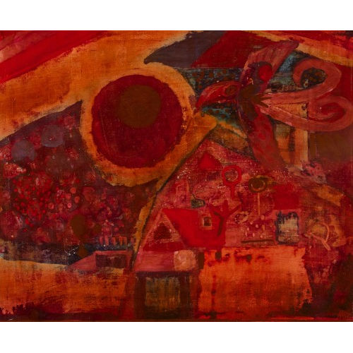 HANS-RUDOLF STRUPLER : Landschaftskomposition in Rot (DOBIASCHOFSKY AUKTIONEN AG)