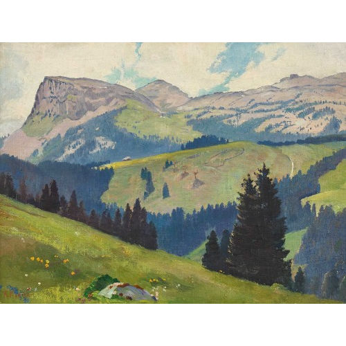 ROBERT KIENER : Blick auf die Schrattenfluh (DOBIASCHOFSKY AUKTIONEN AG)