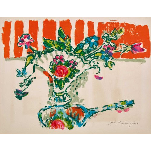 ALOIS CARIGIET : Stillleben mit Vase und Spiegel (DOBIASCHOFSKY AUKTIONEN AG)