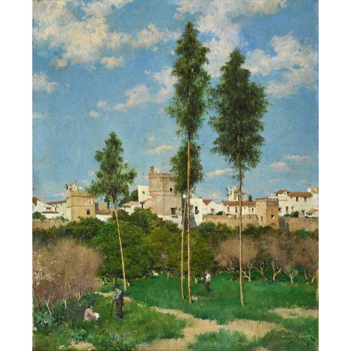 EMILIO S�NCHEZ PERRIER : La Huerta del Retiro de Sevilla (DOBIASCHOFSKY AUKTIONEN AG)