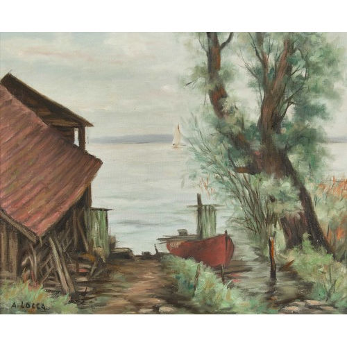ALBERT LOCCA : 'Port de P�cheurs � Auvernier' (DOBIASCHOFSKY AUKTIONEN AG)