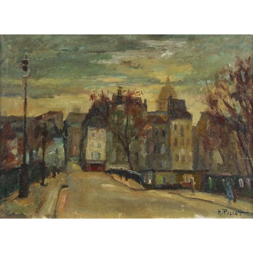HENRI PICCOT : Pariser Stadtpartie mit Br�cke (DOBIASCHOFSKY AUKTIONEN AG)