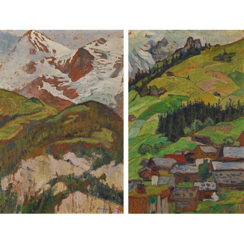 FRITZ BOSCOVITS : Paar Gebirgslandschaften (DOBIASCHOFSKY AUKTIONEN AG)