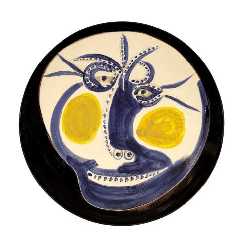 PABLO PICASSO : Platte 'Visage', um 1960 (DOBIASCHOFSKY AUKTIONEN AG)