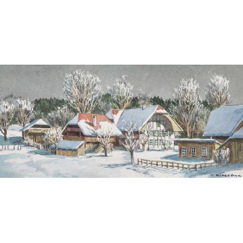 WALTER) FELBRA (EIGTL. FELLER-BRAND : Winterlandschaft mit Bauernh�usern (DOBIASCHOFSKY AUKTIONEN AG)