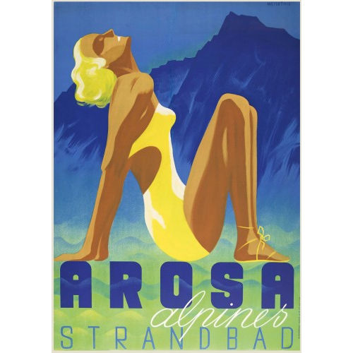 WERNER WEISK�NIG : 'Arosa Alpines Strandbad' (DOBIASCHOFSKY AUKTIONEN AG)
