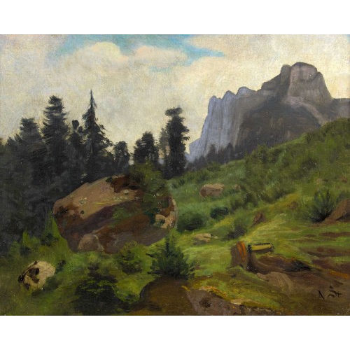 ADOLF (EIGTL. JOHANN ADOLF) ST�BLI : Berglandschaft (DOBIASCHOFSKY AUKTIONEN AG)