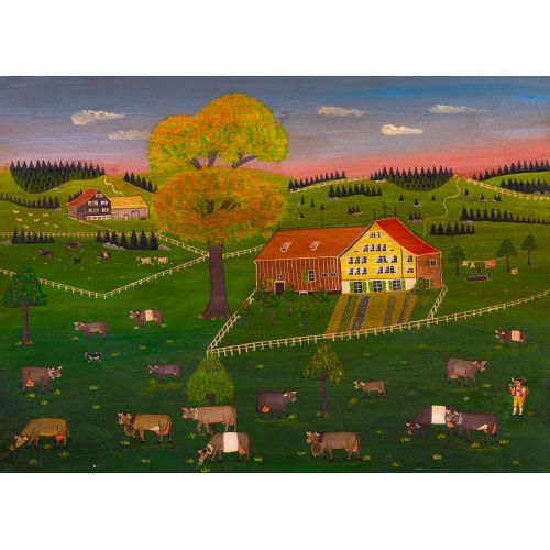 ANNA (EIGTL. JOSIPOVIC STAUB : Weidende K�he im Appenzellerland (DOBIASCHOFSKY AUKTIONEN AG)