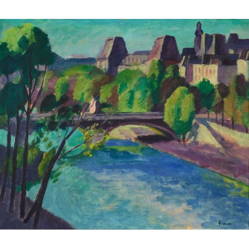 WILHELM GIMMI : 'La Seine et l′H�tel de ville � Paris' (DOBIASCHOFSKY AUKTIONEN AG)