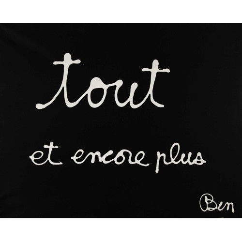 BEN (EIGTL. VAUTIER VAUTIER : 'Tout et encore plus' (DOBIASCHOFSKY AUKTIONEN AG)