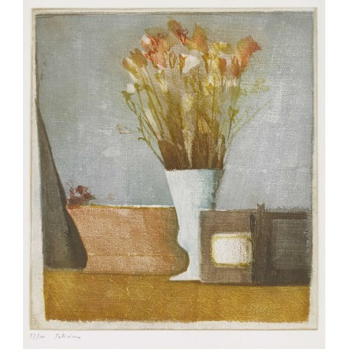 G�RARD DE PAL�ZIEUX : 'Nature morte au bouquet, pot et panier' (DOBIASCHOFSKY AUKTIONEN AG)