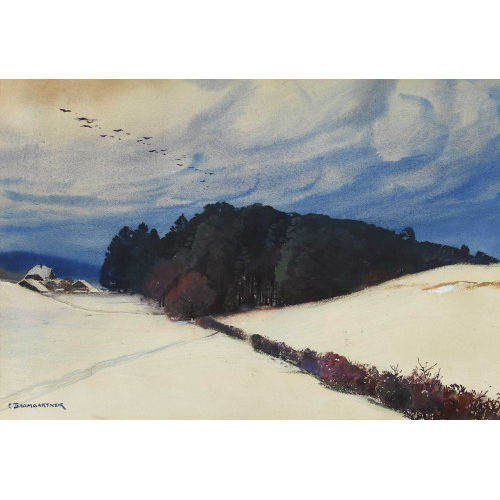 CHRISTIAN BAUMGARTNER : Winterlandschaft (DOBIASCHOFSKY AUKTIONEN AG)