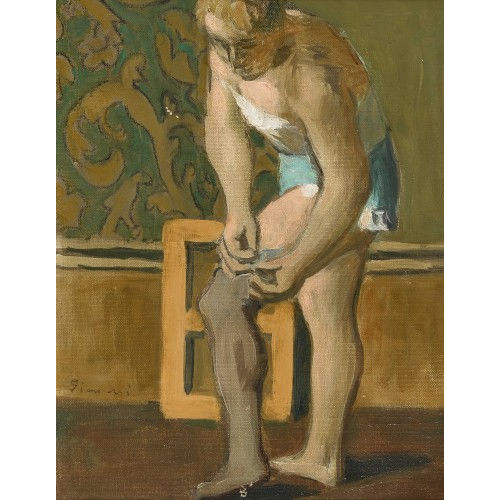 WILHELM GIMMI : 'Femme aux bas gris' (DOBIASCHOFSKY AUKTIONEN AG)
