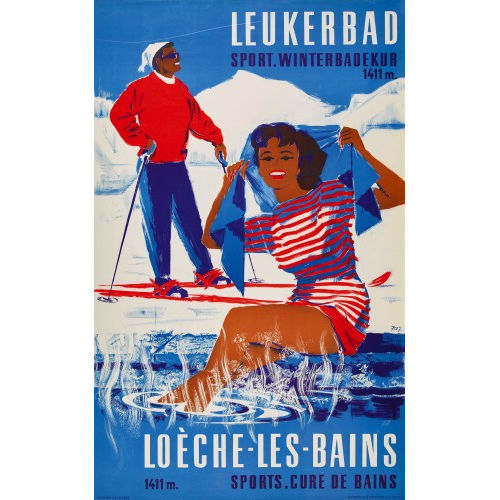 PIERRE-ALEXANDRE JUNOD : 'Leukerbad Sport. Winterbadekur' (DOBIASCHOFSKY AUKTIONEN AG)