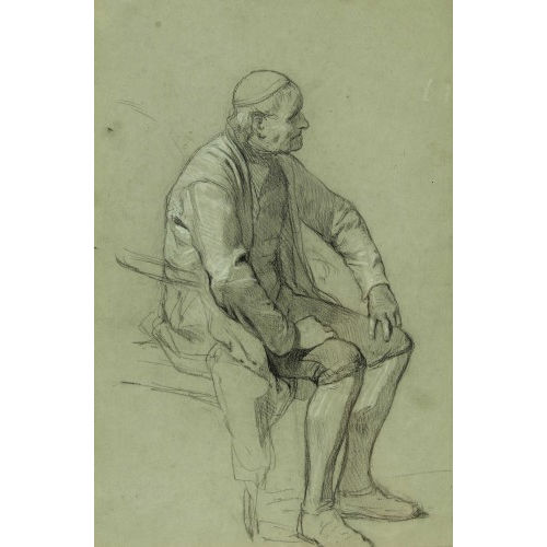 BENJAMIN I VAUTIER : Sitzender Bauer (DOBIASCHOFSKY AUKTIONEN AG)