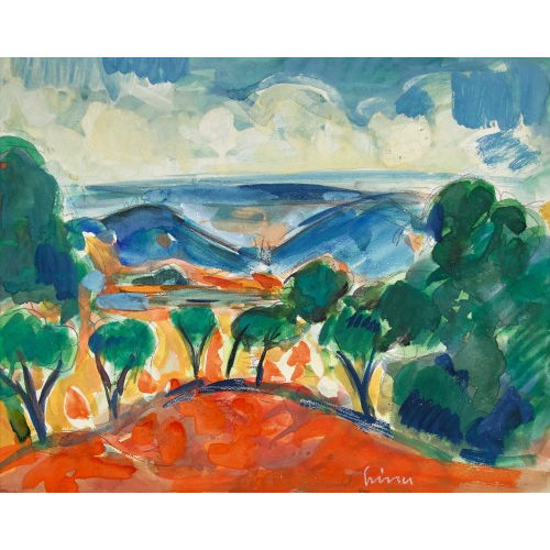 CARL WALTER LINER : Mittelmeerlandschaft (DOBIASCHOFSKY AUKTIONEN AG)