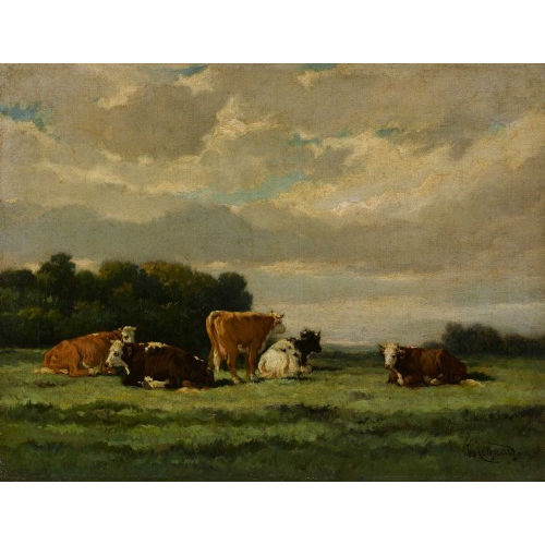 LOUIS COIGNARD : Weidende K�he (DOBIASCHOFSKY AUKTIONEN AG)