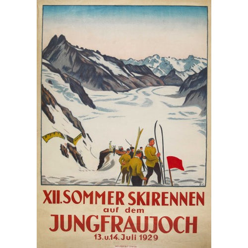 EMIL CARDINAUX : 'Jungfraujoch XII. Sommer Skirennen 1929' (DOBIASCHOFSKY AUKTIONEN AG)