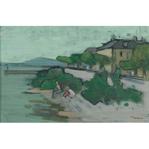 KARL MOOR : An der Seepromenade (DOBIASCHOFSKY AUKTIONEN AG)
