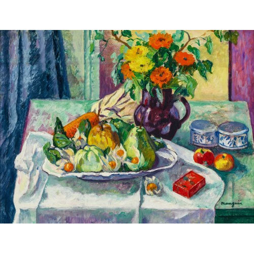 HENRI CHARLES MANGUIN : 'Le plat de fruits' (DOBIASCHOFSKY AUKTIONEN AG)