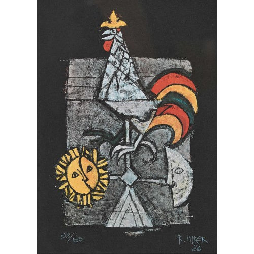 RUDOLF MIRER : Hahn auf dem Dach (DOBIASCHOFSKY AUKTIONEN AG)