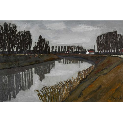 ROGER KATHY : Herbstliche Kanalpartie in Frankreich (DOBIASCHOFSKY AUKTIONEN AG)