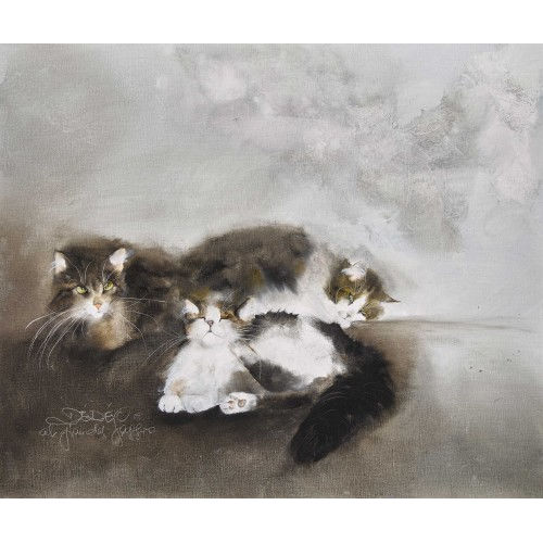 CARMEN D�D�) D�D� (EIGTL. MOSER-CASTELLI : Drei liegende Katzen (DOBIASCHOFSKY AUKTIONEN AG)
