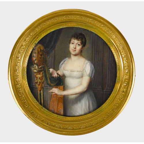 JEANNE (AUCH LA CITOYENNE DOUCET) DOUCET DE SURIGNY : Bildnis einer Harfenspielerin (DOBIASCHOFSKY AUKTIONEN AG)