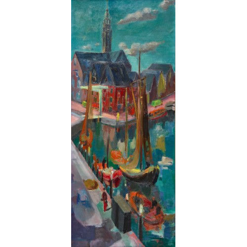 WERNER HARTMANN : Hafenpartie mit Kirche (DOBIASCHOFSKY AUKTIONEN AG)