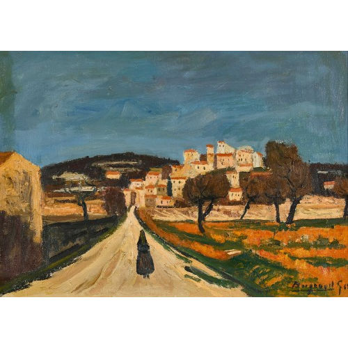 GEORGES BORGEAUD : 'Route de Simiane dans le Vaucluse' (DOBIASCHOFSKY AUKTIONEN AG)