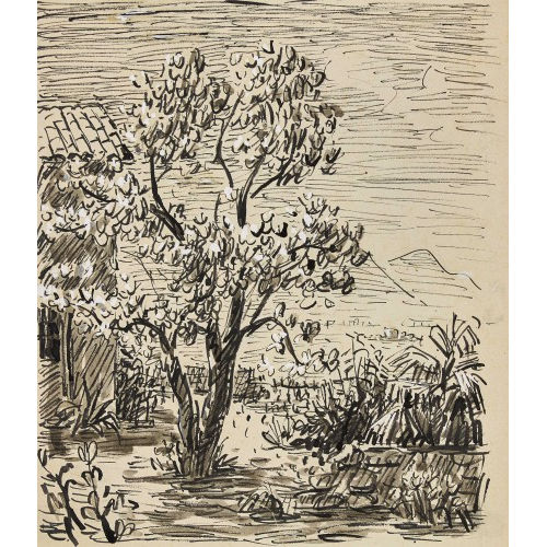 IGNAZ EPPER : Gartenpartie mit Baum (DOBIASCHOFSKY AUKTIONEN AG)