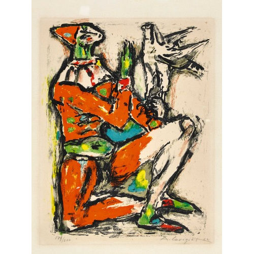 ALOIS CARIGIET : Der Clown und der Falke (DOBIASCHOFSKY AUKTIONEN AG)