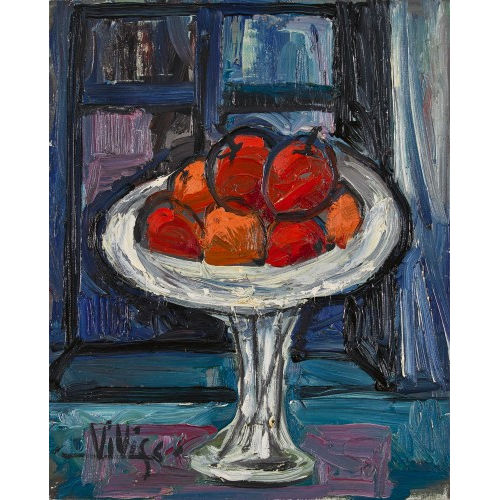 REN� VILLIGER : Fr�chteschale vor Fenster (DOBIASCHOFSKY AUKTIONEN AG)