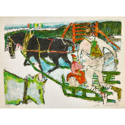 ALOIS CARIGIET : 'Schlittengf�hrt' (DOBIASCHOFSKY AUKTIONEN AG)
