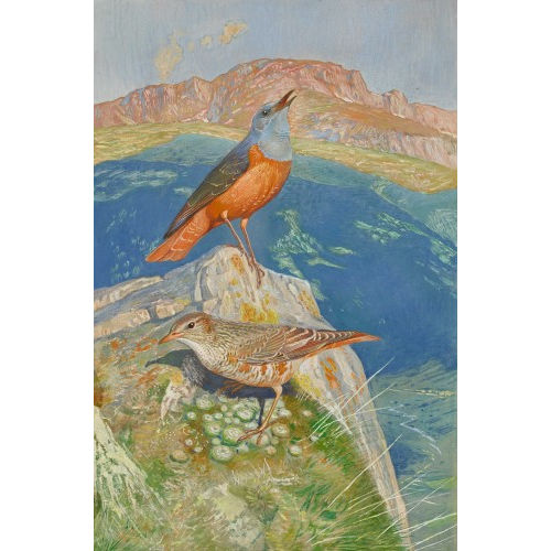 PAUL (EIGTL. L�O-PAUL-SAMUEL) ROBERT : Steinr�telp�rchen vor Berglandschaft (DOBIASCHOFSKY AUKTIONEN AG)
