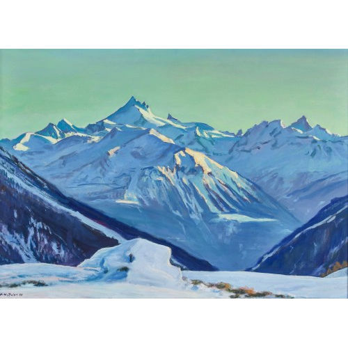 ALBERT NYFELER : 'Abend auf Lauchernalp' (DOBIASCHOFSKY AUKTIONEN AG)