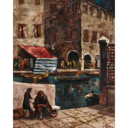 WALTER KREBS : Venezianische Kanalpartie (DOBIASCHOFSKY AUKTIONEN AG)
