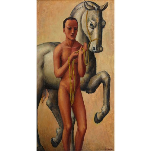 LEO STECK : 'Knabe mit Pferd' (DOBIASCHOFSKY AUKTIONEN AG)