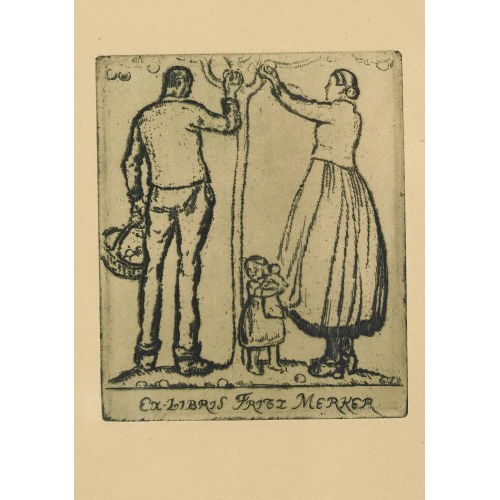 �DOUARD VALLET : 'Ex-Libris Fritz Merker' (DOBIASCHOFSKY AUKTIONEN AG)