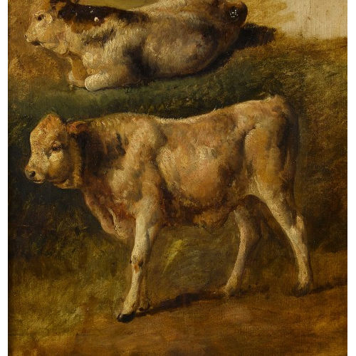 JACQUES RAYMOND BRASCASSAT : 'Les taurillons' (DOBIASCHOFSKY AUKTIONEN AG)