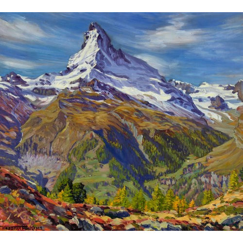 WALDEMAR THEOPHIL FINK : 'Fhnstimmung im Herbst' (DOBIASCHOFSKY AUKTIONEN AG)
