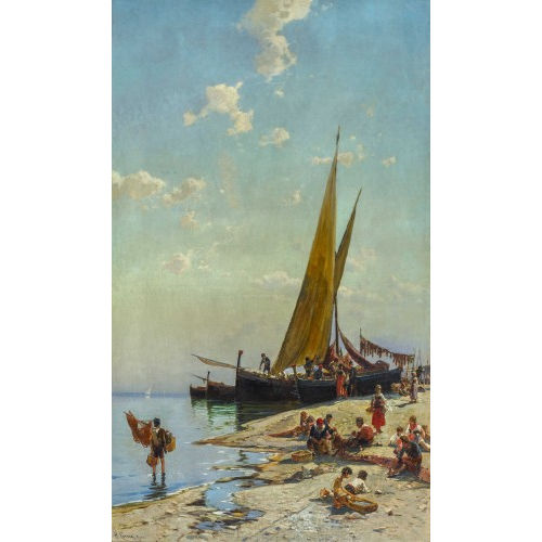 HERMANN DAVID SALOMON CORRODI : 'Marina (Napoli)' (DOBIASCHOFSKY AUKTIONEN AG)
