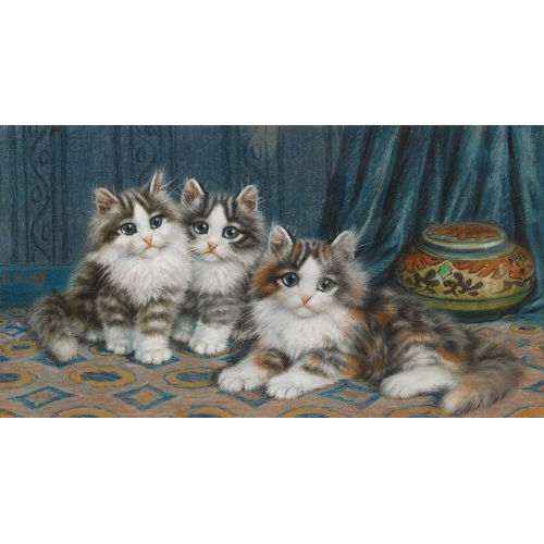 BURKHARD (GEN. KATZEN-FLURY) FLURY : K�tzchentrio (DOBIASCHOFSKY AUKTIONEN AG)