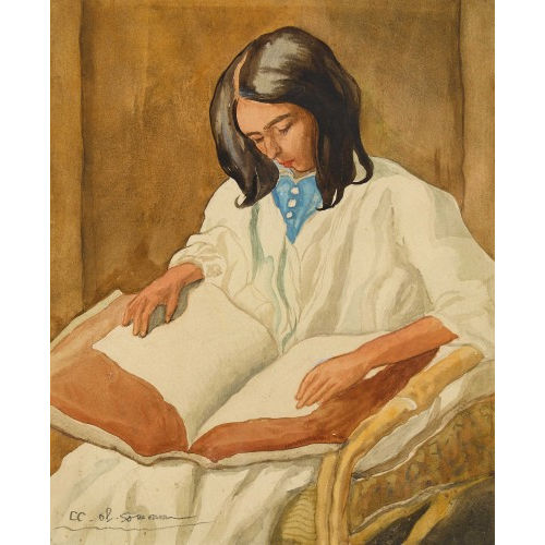 CHARLES-CLOS OLSOMMER : 'Petit portrait de Lyska Olsommer' (DOBIASCHOFSKY AUKTIONEN AG)
