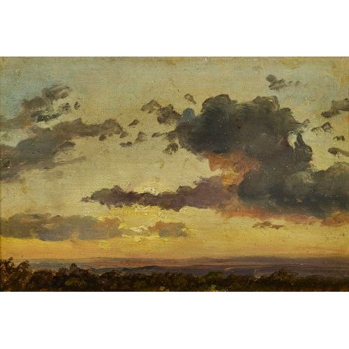JOHAN CHRISTIAN CLAUSEN DAHL : Landschaft mit Wolkenstudie (DOBIASCHOFSKY AUKTIONEN AG)