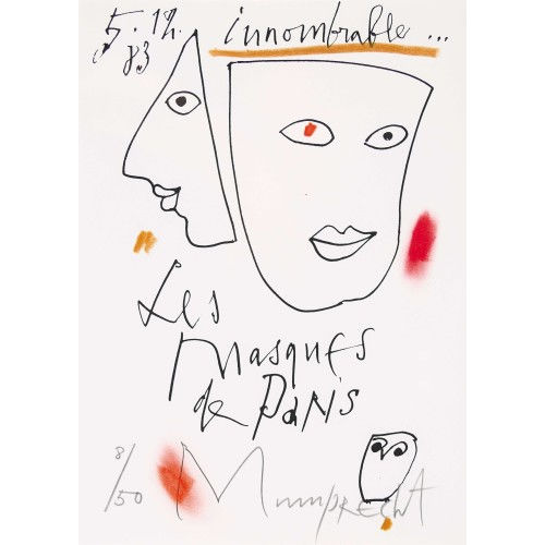 RUDOLF MUMPRECHT : 'Les Masques de Paris' (DOBIASCHOFSKY AUKTIONEN AG)
