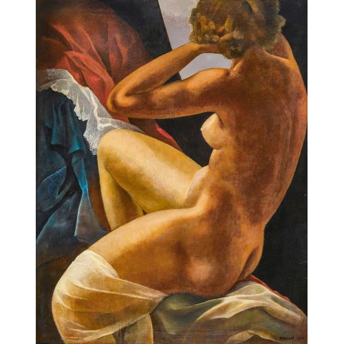 GUSTAVE BUCHET : Nu assis (DOBIASCHOFSKY AUKTIONEN AG)